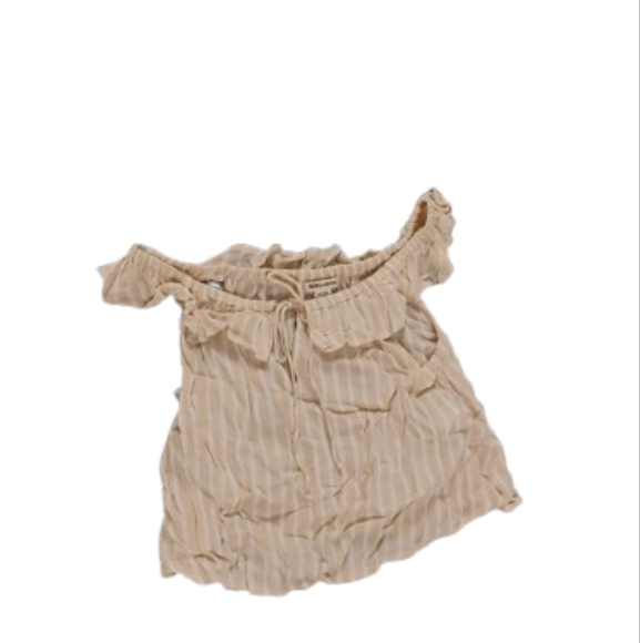 Billabong Ruffle Off Shoulder Keyhole Front Tie Crop Top Sz M - Picture 1 of 4